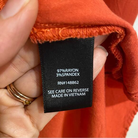 Torrid Brick Red Challis Zip Front Mini Shirt Dress Sz 14/16 - Picture 7 of 14